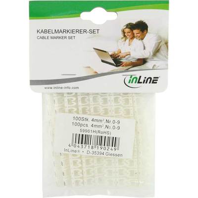 InLine® Kabelmarkierer 4mm, Nr.0-9, weiß, 100er Pack (Produktbild 11)