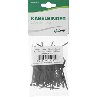 InLine® Kabelbinder, Länge 60mm, Breite 2,5mm, schwarz, 100 Stück (Produktbild 11)