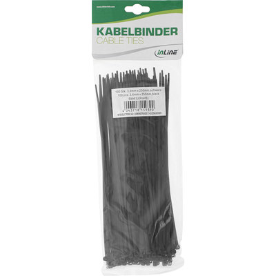 InLine® Kabelbinder, Länge 250mm, Breite 3,6mm, schwarz, 100 Stück (Produktbild 11)