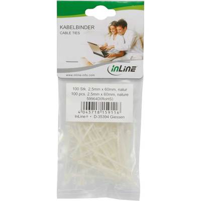 InLine® Kabelbinder, Länge 60mm, Breite 2,5mm, natur, 100 Stück (Produktbild 11)