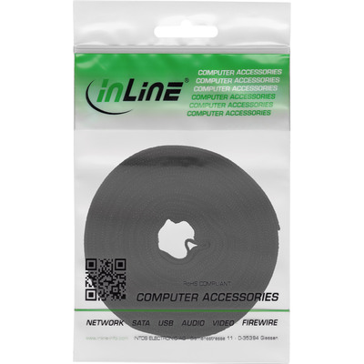 InLine® Kabelbinder, Klettverschlussband 16mm, schwarz, 10m (Produktbild 3)