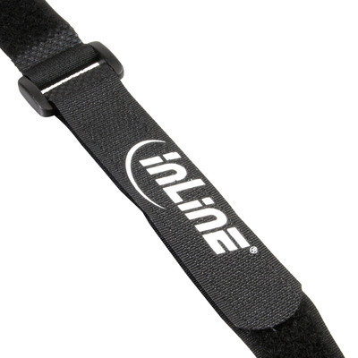 InLine® Klettschlaufen 25x500mm, 10er, schwarz (Produktbild 2)