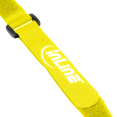 InLine® Klettschlaufen 20x300mm, 10er, gelb (Produktbild 2)