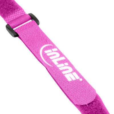 InLine® Klettschlaufen 20x200mm, 10er, pink (Produktbild 2)
