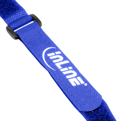 InLine® Klettschlaufen 20x400mm, 10er, blau (Produktbild 2)