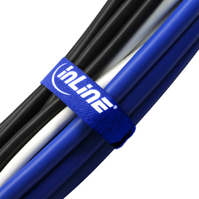 InLine® Klettschlaufen 20x400mm, 10er, blau (Produktbild 3)
