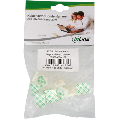 InLine® Kabelbinder Bündelklemme 64mm, natur, 10 Stück (Produktbild 3)