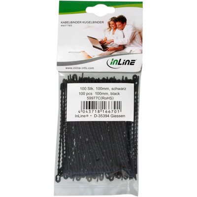 InLine® Kabelbinder Kugelbinder schwarz, Länge 150mm, 100 Stück (Produktbild 3)