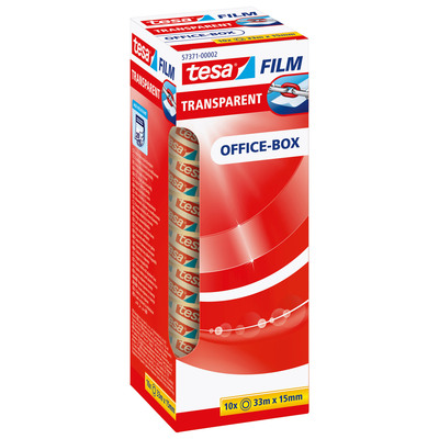 tesafilm® transparent, 10 Rollen, Office Box, 33m x 15mm (Produktbild 2)