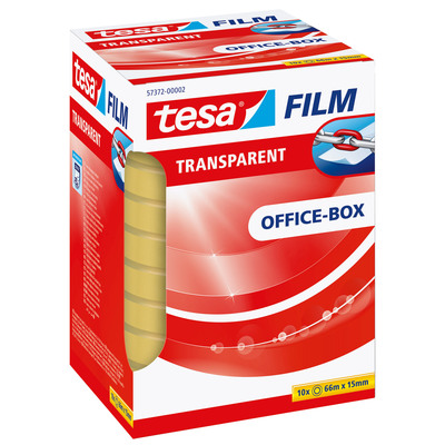 tesafilm® transparent, 10 Rollen, Office Box, 66m x 15mm (Produktbild 2)