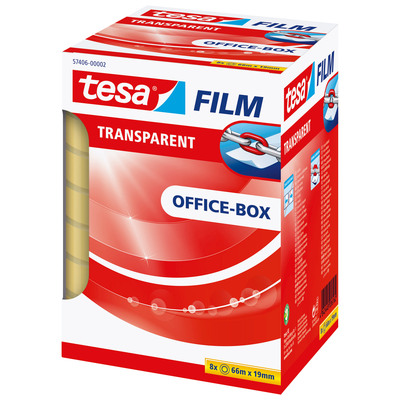 tesafilm® transparent, 8 Rollen, Office Box, 66m x 19mm (Produktbild 3)