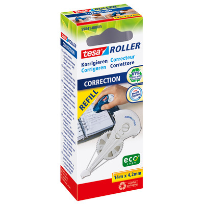 tesa® Roller Korrigieren ecoLogo® Nachfüllkassette, HFB, 14m x 4,2mm (Produktbild 2)