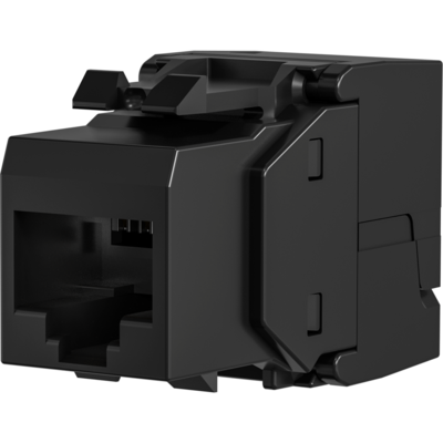 RJ45 Keystone UTP, Cat.6 -- 250MHz, Komponenten zertifiziert, schwarz, E-20081 (Produktbild 1)