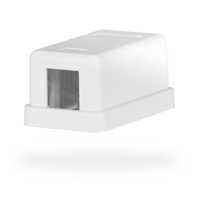 Keystone Anschlussbox, 1Port, Aufputz -- reinweiss, ohne Modul, EC020400003 (Produktbild 1)