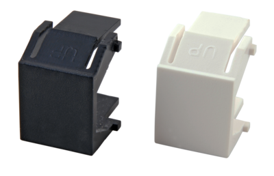 Blindeinsatz wei RAL9010, fr -- Keystoneausbrche, VPE 100, 38018.1-100 (Produktbild 1)