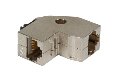 Keystone Einbauadapter RJ45 STP, Cat.6A -- 90 gewinkelt, 37484.2V2 (Produktbild 1)