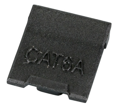 Staubschutzkappe schwarz, unverlierbar -- für Keystones E-2009X, 10er Beutel, E-2009XSW (Produktbild 1)