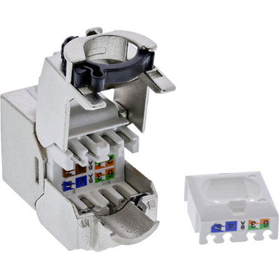 InLine® Keystone RJ45 Buchse Slim, SNAP-In, Cat.6A, integrierter Kabelbinder (Produktbild 3)