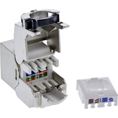 InLine® Keystone RJ45 Buchse Slim, SNAP-In, Cat.8.1, integrierter Kabelbinder (Produktbild 3)