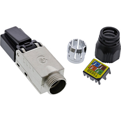 InLine® RJ45 Stecker Cat.6A 500MHz, feldkonfektionierbar, geschirmt, mit Schraubverschluss (Produktbild 3)