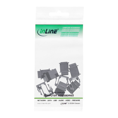 InLine® Keystone SNAP-In Blindabdeckung für Modul Steckplatz, schwarz 10er Pack