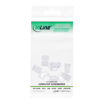 InLine® Keystone SNAP-In Blindabdeckung für Modul Steckplatz, weiß 10er Pack (Produktbild 3)