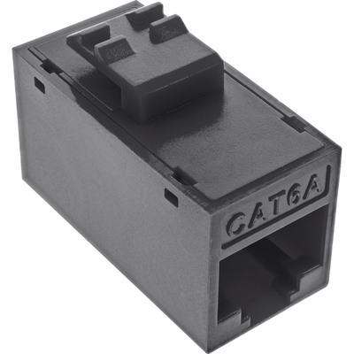 InLine® Keystone RJ45 Buchse/Buchse, ungeschirmt, Cat.6A, 8er Pack, schwarz (Produktbild 2)