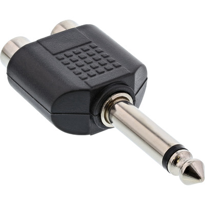 InLine® Audio Adapter, 6,3mm Klinke Stecker an 2x Cinch Buchse, Mono (Produktbild 2)