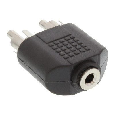 InLine® Audio Adapter, 3,5mm Klinke Buchse Stereo an 2x Cinch Stecker (Produktbild 2)