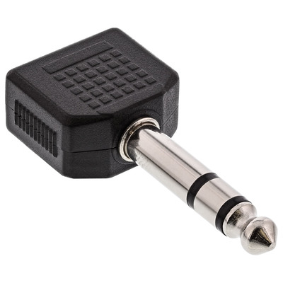 InLine® Audio Adapter, 6,3mm Klinke Stecker Stereo an 2x 3,5mm Klinke Buchse, Stereo (Produktbild 2)
