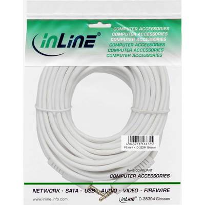 InLine® Klinke Kabel, 3,5mm Stecker / Stecker, Stereo, weiß / gold, 10m (Produktbild 11)