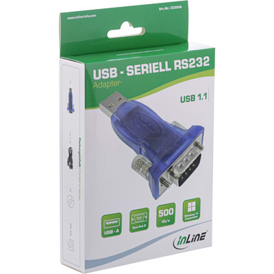 InLine® USB zu Seriell Adapter, ST A an 9pol Sub D ST, mit USB Verlängerung 0,8m  (Produktbild 5)