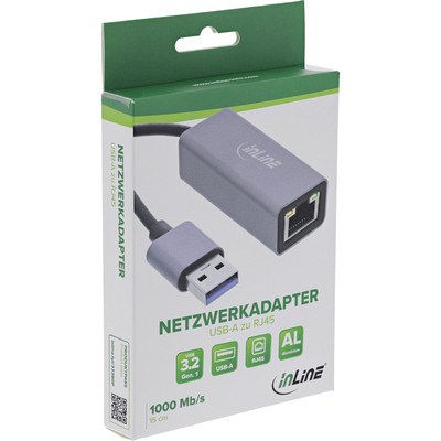 InLine® USB 3.2 Netzwerkadapter Kabel, USB-A zu RJ45 Gigabit Netzwerk  (Produktbild 5)