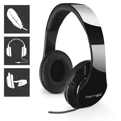 FANTEC SHP-250AJ-BB, Kopfhörer, stereo, 3,5mm-Klinke, schwarz (Produktbild 3)