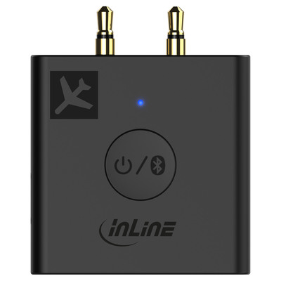 InLine® Flugzeug Bluetooth Audio Transmitter Sender, BT 5.0, aptX HD/LL, Flight Adapter mit Ladecase (Produktbild 3)