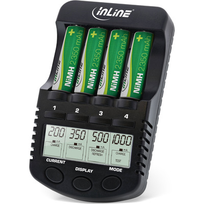InLine® Premium Schnell-Ladegerät, NiCd+NiMH AA und AAA (Produktbild 2)