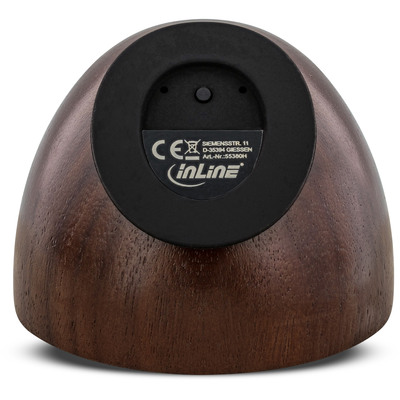 InLine® woodwoom, Mini Bluetooth Walnuss-Holz Lautsprecher, 52mm (Produktbild 6)
