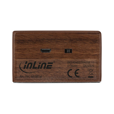 InLine® woodbrick, Induktionslautsprecher im Echtholzgehäuse, Walnuss  (Produktbild 5)