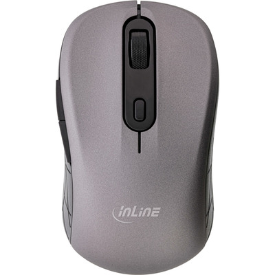 InLine® Maus 3-in-1, Bluetooth + 2x 2.4GHz Funk, 5 Tasten, optisch, grau/schwarz (Produktbild 3)