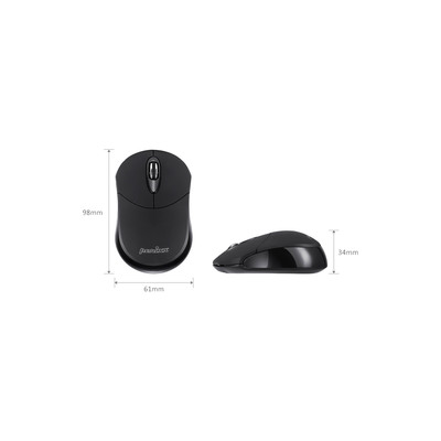 Perixx PERIMICE-802 B, Bluetooth-Maus für PC und Tablet, schnurlos, schwarz (Produktbild 2)