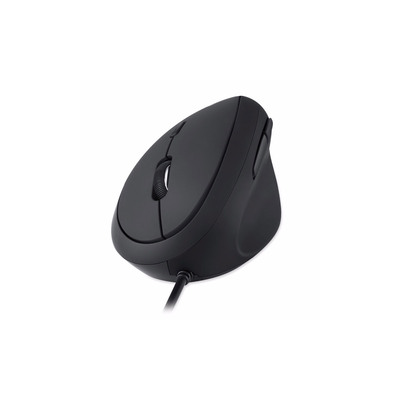 Perixx PERIMICE-519, Kleine ergonomische Maus, kabelgebunden schwarz (Produktbild 2)