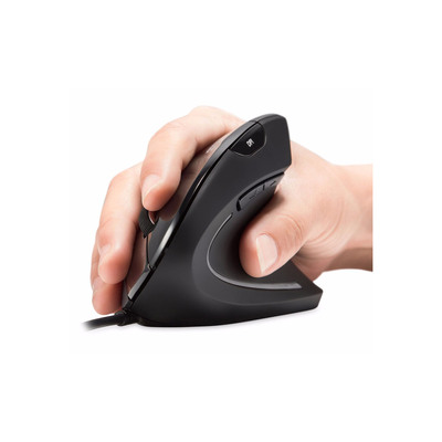 Perixx PERIMICE-513 N, Ergonomische vertikale Maus für Rechtshänder, USB-Kabel, schwarz (Produktbild 3)
