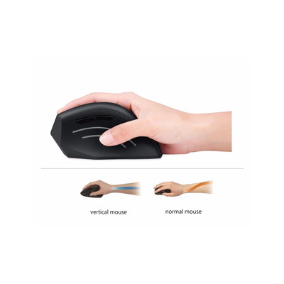 Perixx PERIMICE-608, programmierbare ergonomische Maus, schnurlos, schwarz (Produktbild 2)
