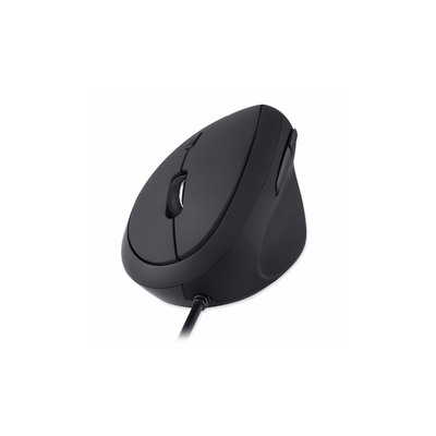Perixx PERIMICE-519, kleine ergonomische Rechtshänder-Maus, USB-Kabel, schwarz (Produktbild 2)