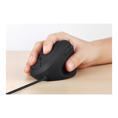 Perixx PERIMICE-519, kleine ergonomische Rechtshänder-Maus, USB-Kabel, schwarz (Produktbild 6)