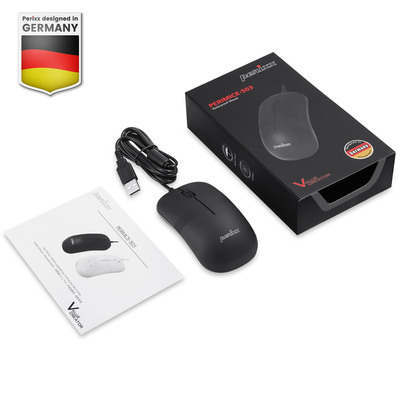 Perixx PERIMICE-503 B, wasserdichte Maus, USB kabelgebunden, schwarz (Produktbild 2)