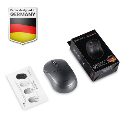 Perixx PERIMICE-802IN, Bluetooth-Maus für PC und Tablet, schnurlos, Iron (Produktbild 2)