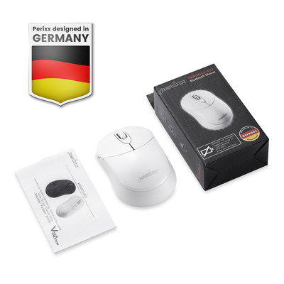 Perixx PERIMICE-802W, Bluetooth-Maus für PC und Tablet, schnurlos, weiß (Produktbild 2)