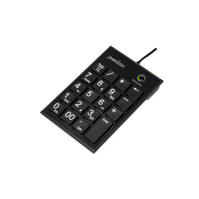 Perixx PERIPAD-202H, USB-A Nummernblock mit 2x USB-A Hub, schwarz (Produktbild 2)