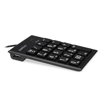 Perixx PERIPAD-202H, USB-A Nummernblock mit 2x USB-A Hub, schwarz (Produktbild 3)